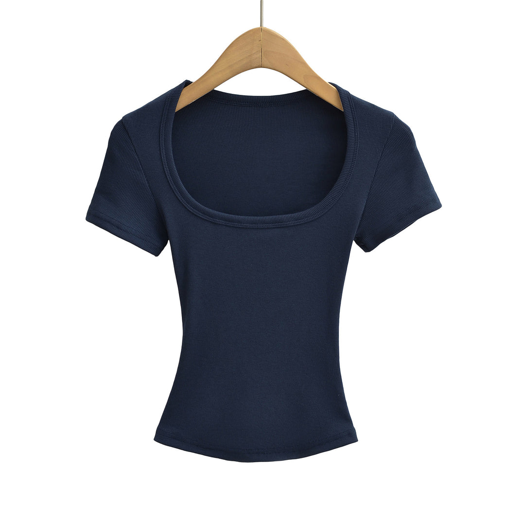 Dame figursyet rundhalset T-shirt lavet af kvalitetsjersey Stilla
