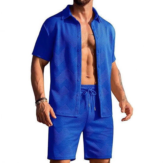 Herrer moderne shorts og top sæt med struktureret design Stilla