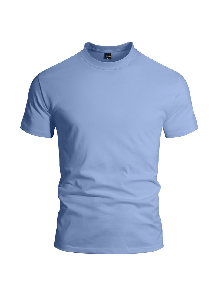Herrer nan en tætsiddende Rundhalst T-shirt i Singlejersey med forstærket nakke. Skovae