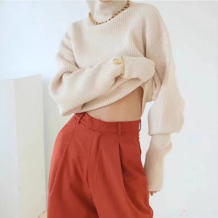 Kvinders turtleneck sweater med struktureret rib design Stilla