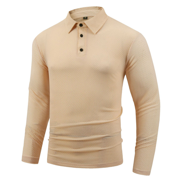 Herrer Langærmet Poloshirt med struktureret design og åndbare egenskaber Stilla
