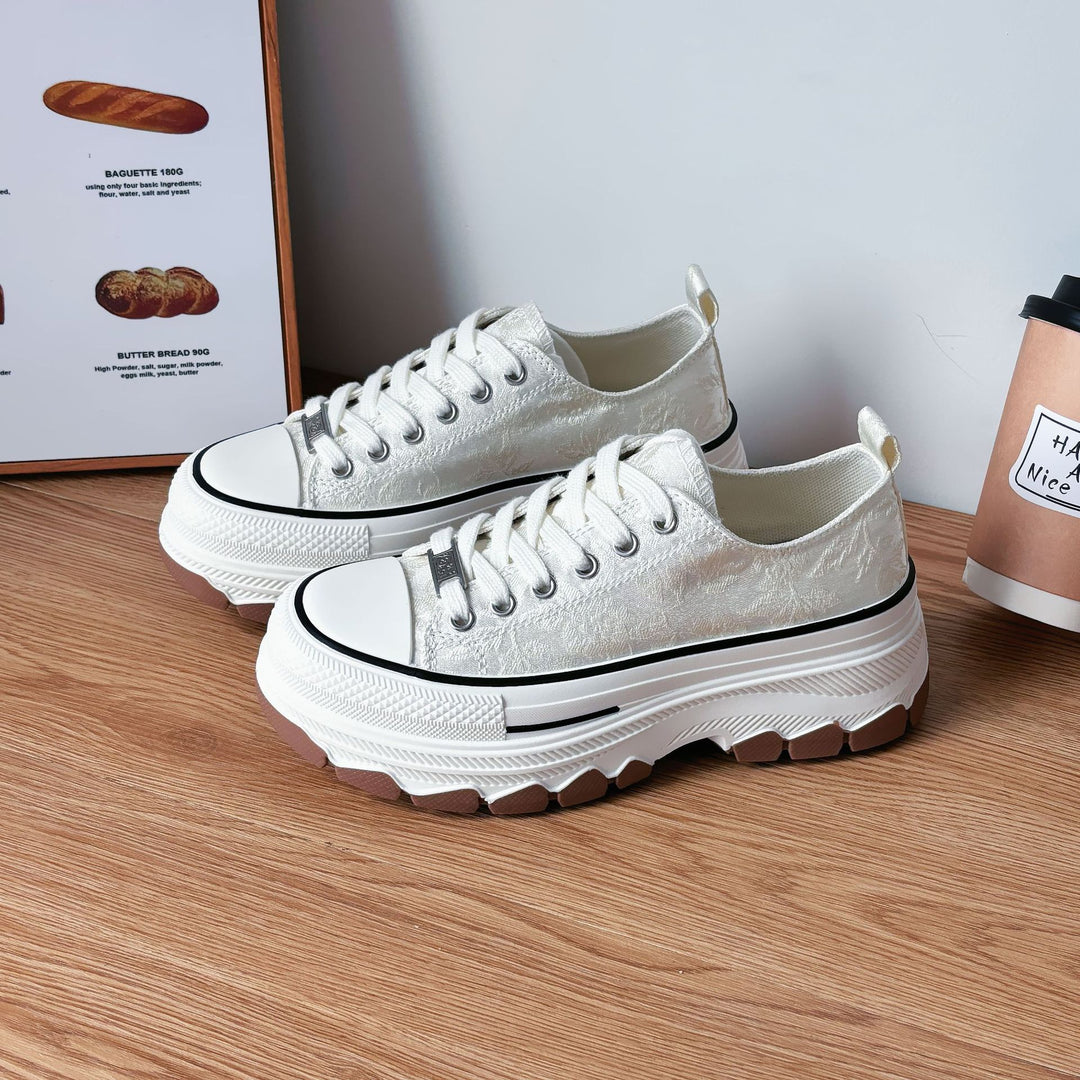 Dame Sneakers med blomstret design og dæmpende plateau sål Stilla