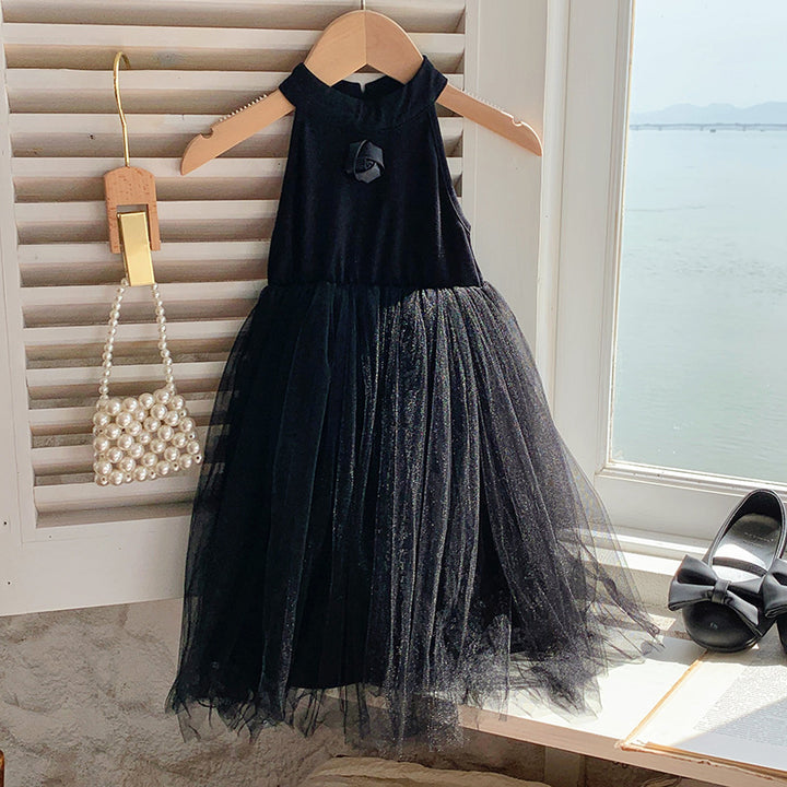 Pige Tulle A-linje Festkjole med floral accent Stilla