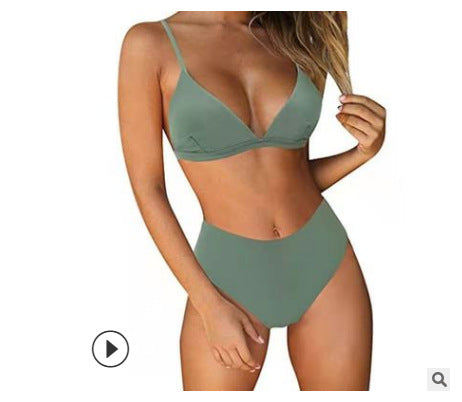 Femme Højskåret Trekant-Bikini-Sæt Stilla