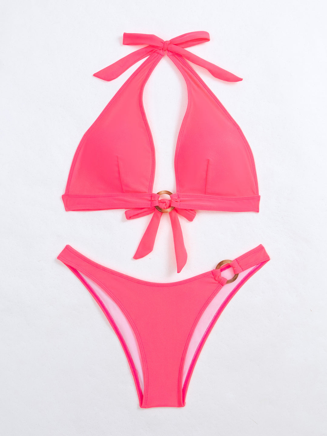 Dame Triangle-Bikini med Ring-detalje Stilla