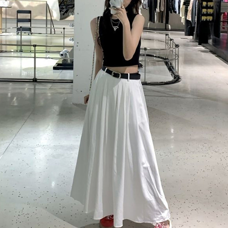 Kvindernes crop top med elastisk talje og asymmetrisk halsudskæring Skovae
