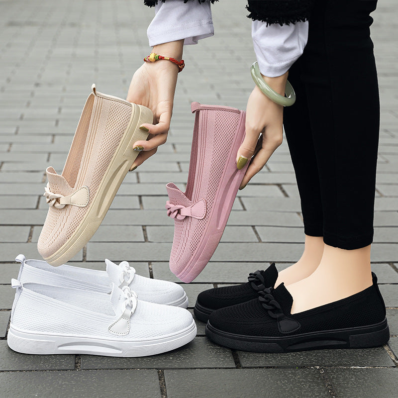 Femme Slip-On Fashion Sneakers med kæde-detalje Stilla