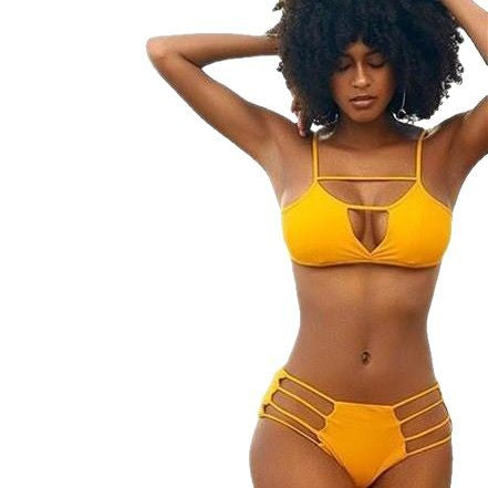 Dame Bikini-sæt med modemæssig cut-out-detalje og justerbare stropper Stilla