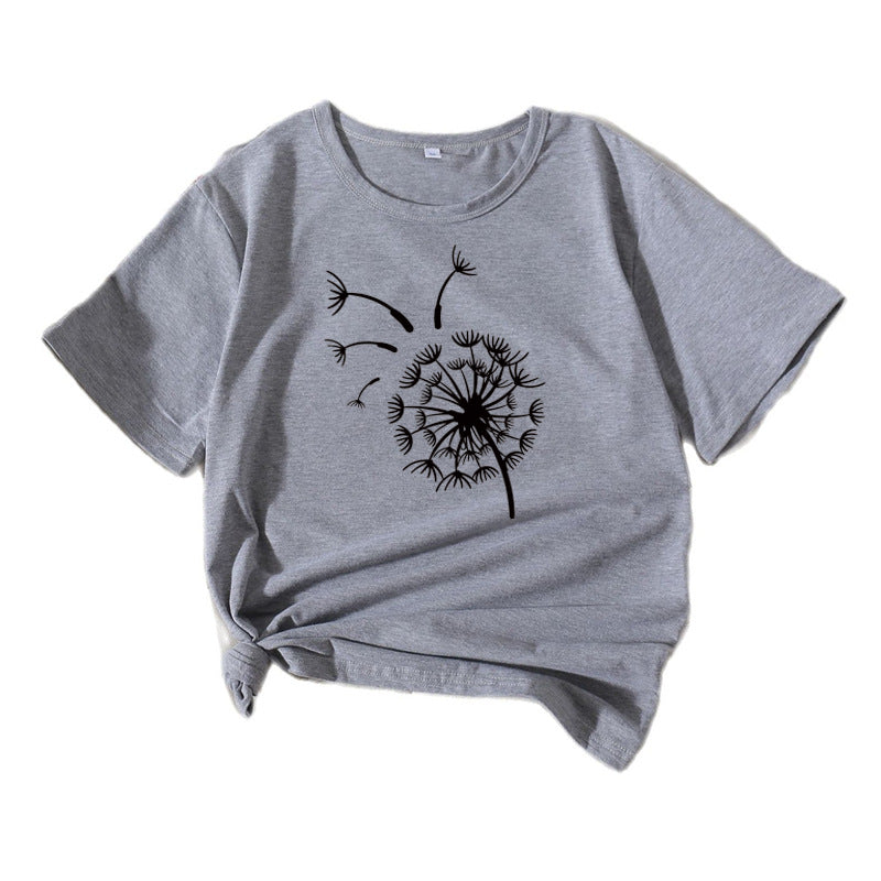 Kvinder Relaxed Fit Løvehud Grafik T-Shirt Stilla