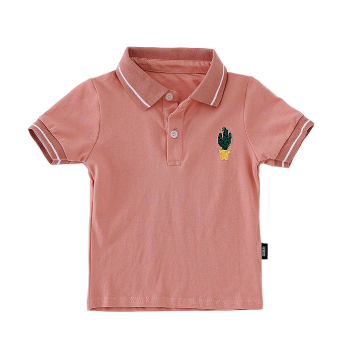 Drenge Polo-Shirt med Kaktus- Broderi Stilla