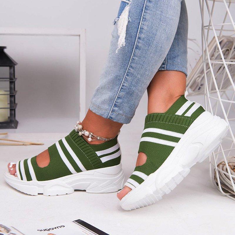 Dame Komfortable Sport-Sandaler med elastiske indsatser og moderne design Stilla