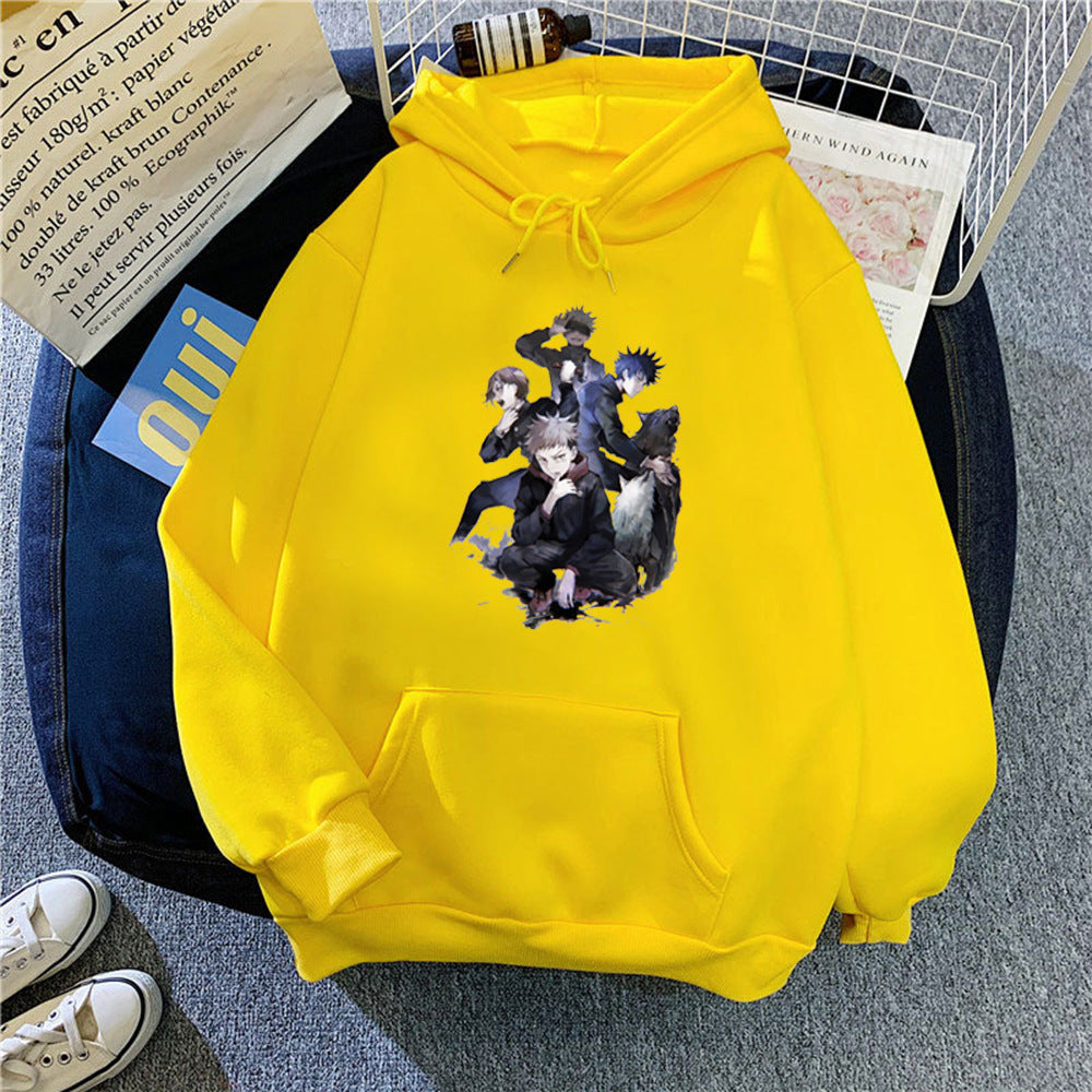 Kvinders hættetrøje med unikt anime design Skovae