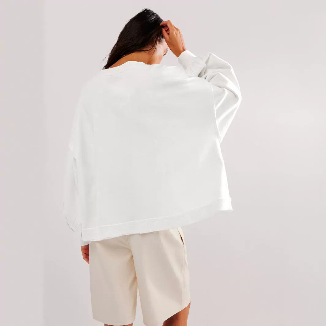 Dame afslappet sweatshirt med voluminøse ærmer og komfortabel pasform Stilla