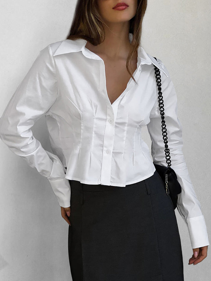 Dame figurtilpasset blusestil med elegant taljering Stilla