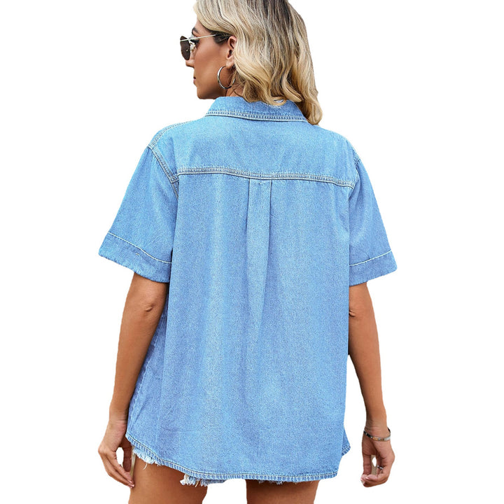Dame Fritid Denim Skjorte Stilla