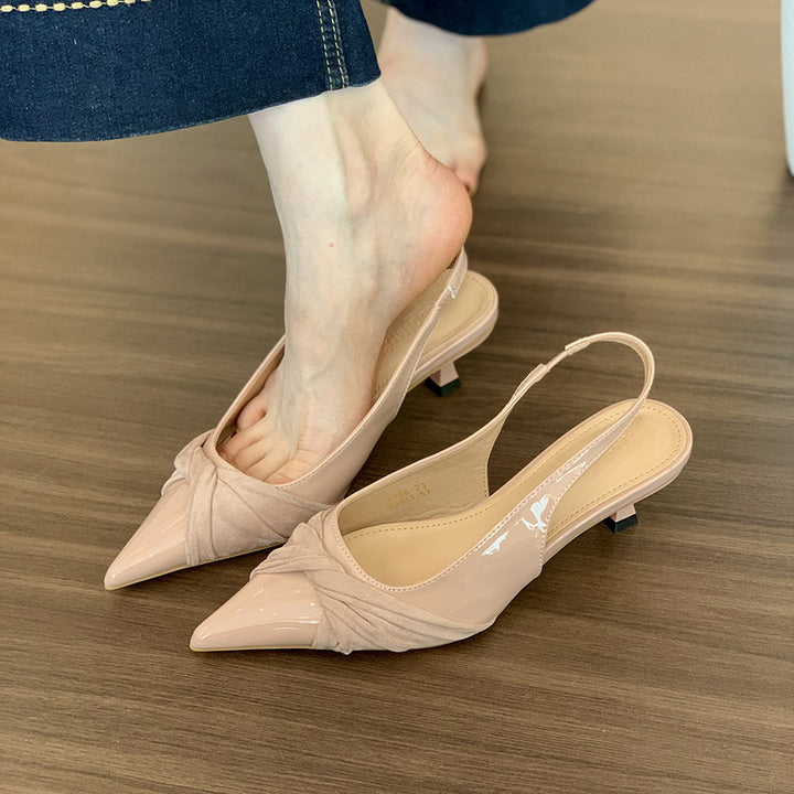 Dame spidseslippers med elegant knude-detalje Stilla