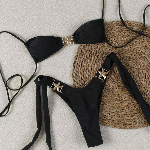 Dame Bikini-sæt med elegante sløjfedetaljer Skovae