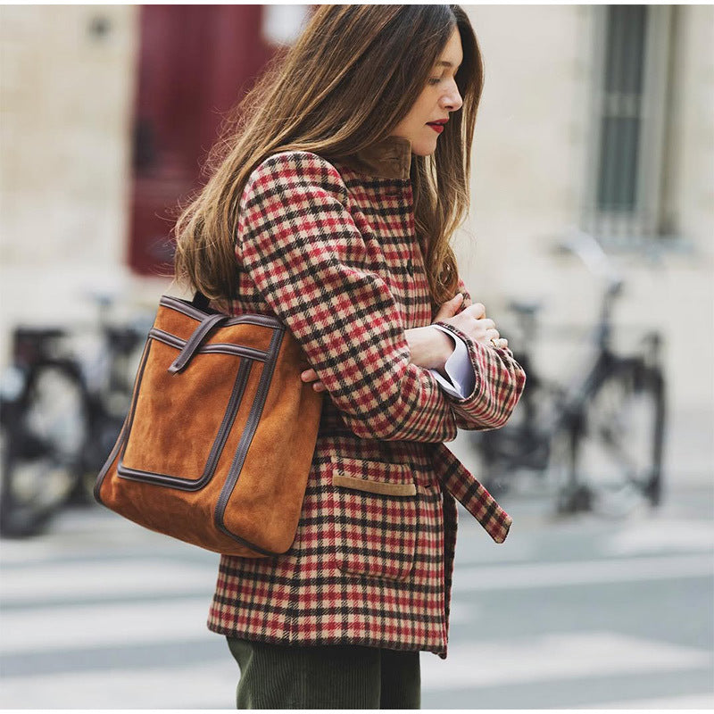 Damer Ruteret Oversized-Jakke Stilla