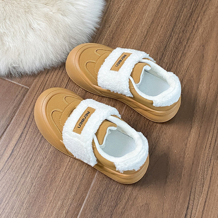 Dame sneakers med teddyfor og skridsikker sål Stilla