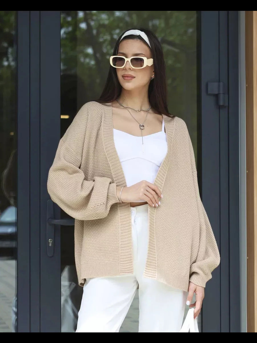 Femme Struktureret Strik Oversized Cardigan Stilla