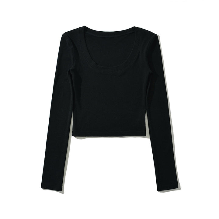 Dame Crop-Top med bred rund halsudskæring lavet af åndbart materiale Stilla