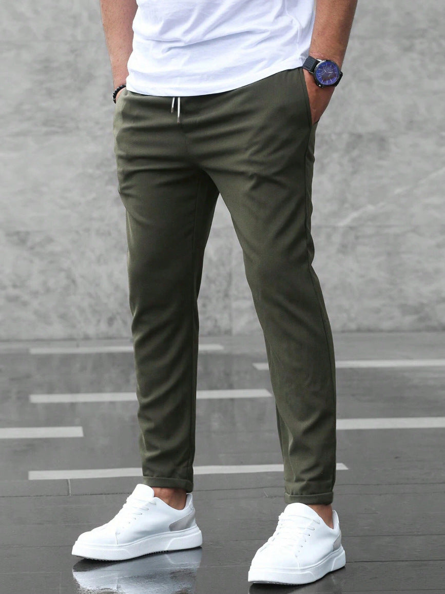 Herre Slim-Fit Fritidshose med elastisk talje og moderne sidelommer Stilla