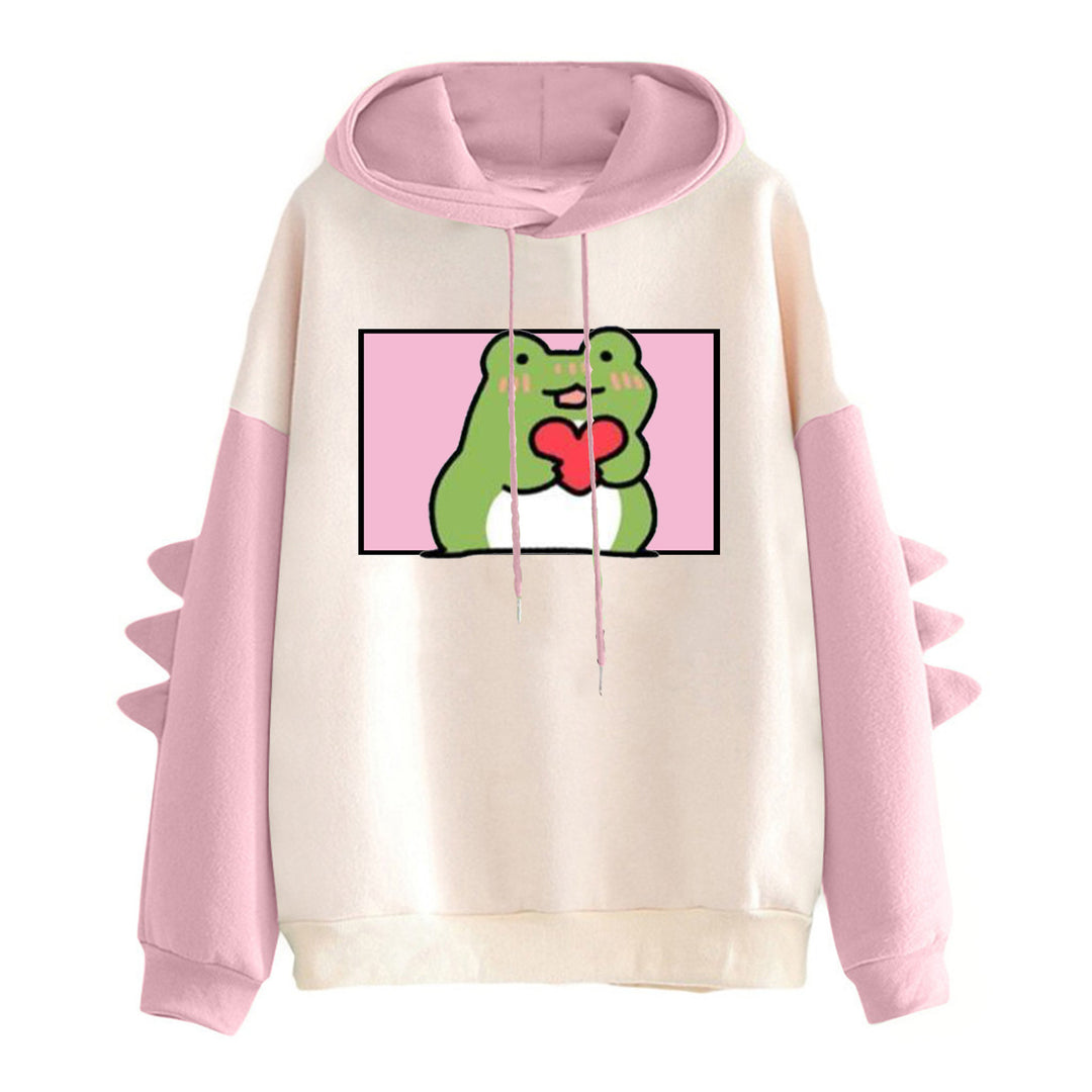 Dame Hoodie med venlig frø design Stilla