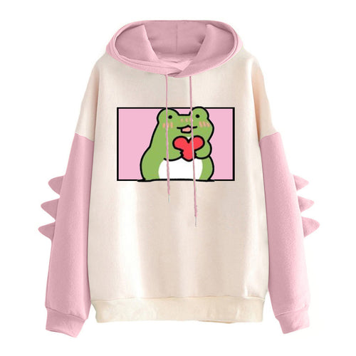Dame Hoodie med venlig frø design Stilla
