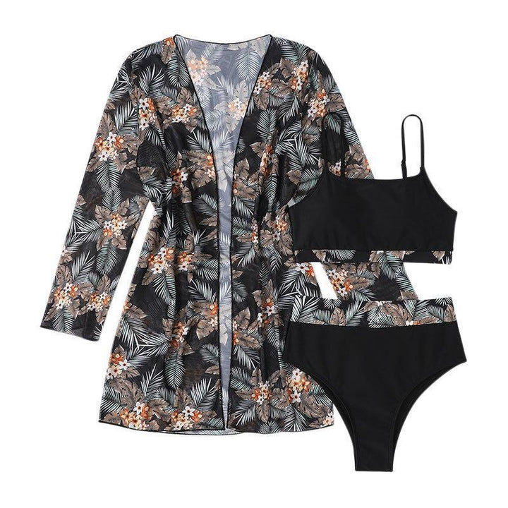 Damer Bikini-sæt med floral Kimono Skovae
