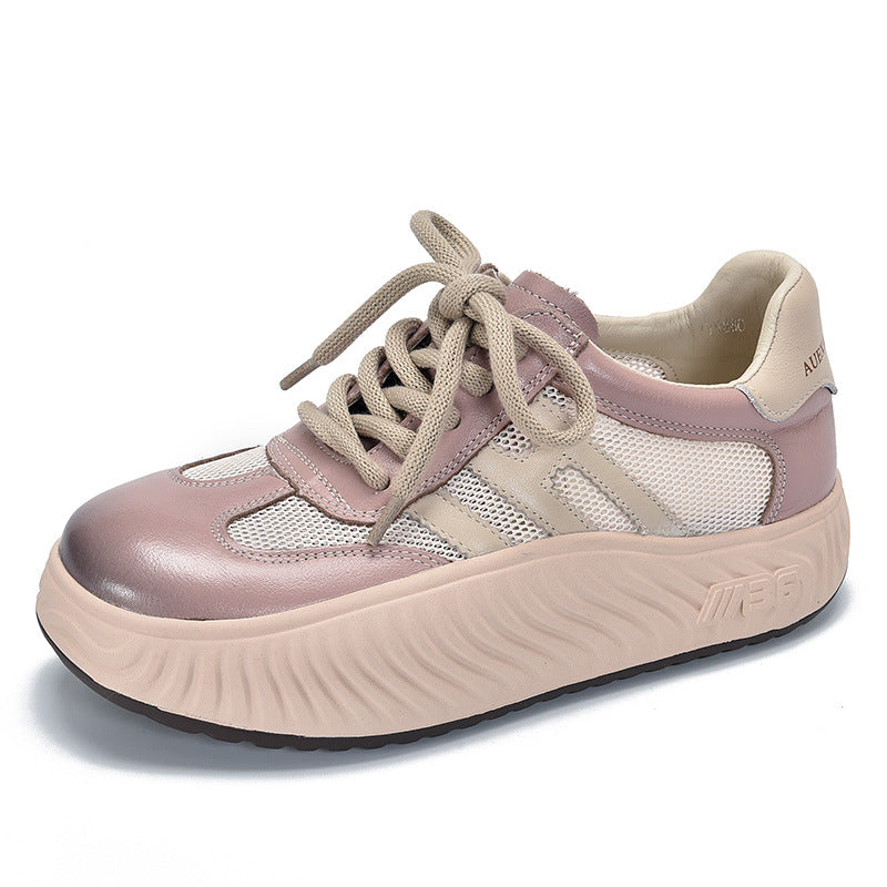 Dame Sneakers med åndbart mesh-overmateriale og støddæmpende platformssål Stilla