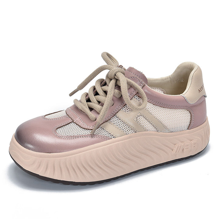 Dame Sneakers med åndbart mesh-overmateriale og støddæmpende platformssål Stilla