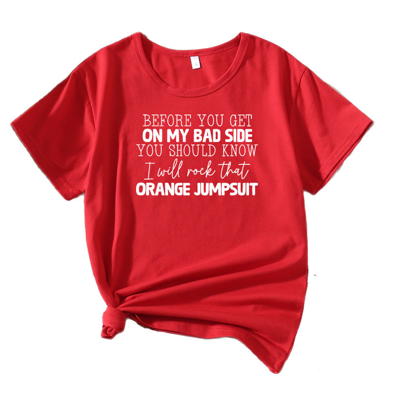 Dame kortærmet T-shirt med mærkelig grafik Stilla