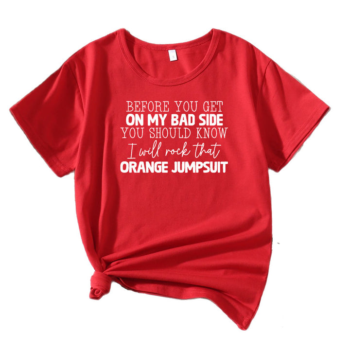 Dame kortærmet T-shirt med mærkelig grafik Stilla