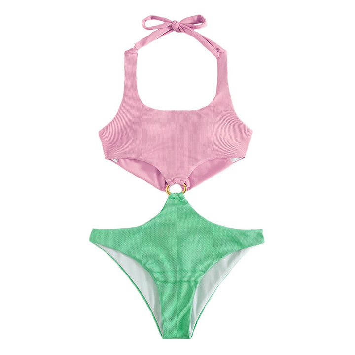 Dame bikini-sæt med moderigtigt ribdesign og stilfulde ringdetaljer Stilla