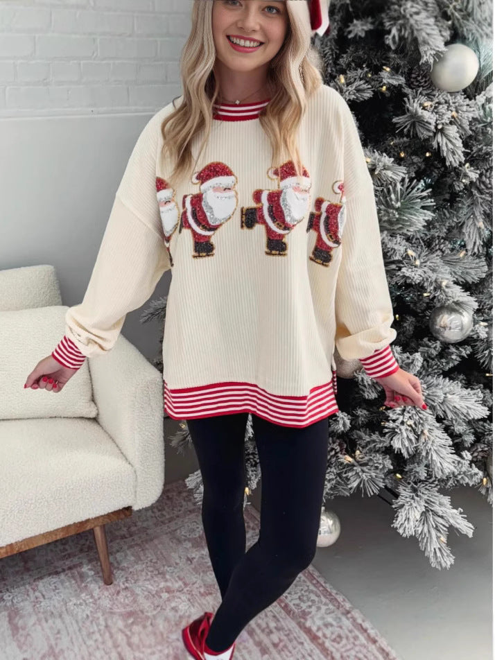 Femme Holiday Grafikpullover Stilla
