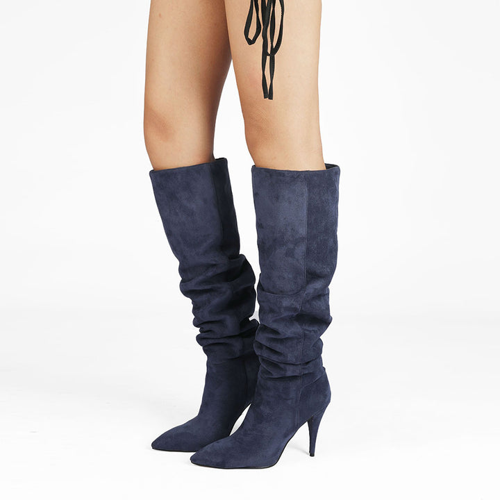 Femme Slouchy Højhælede Over-the-Knee Støvler Stilla