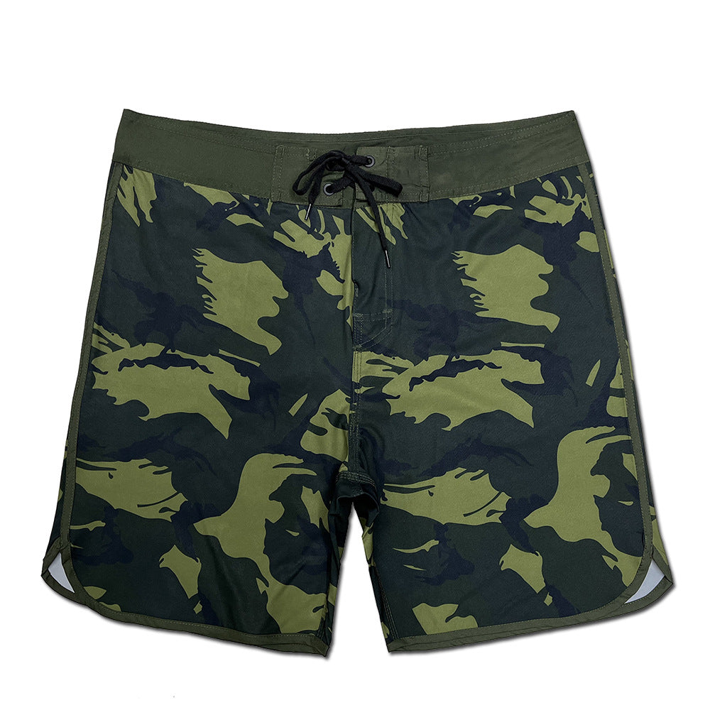 Herrer Bade-Shorts i moderne camouflage-look med praktisk snor Stilla
