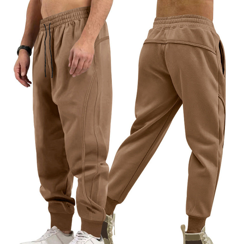 Herrer nan alsidig Sweat-joggingbukser med ergonomiske knæindlæg, elastisk komforttalje og skjulte lynlåslommer Skovae
