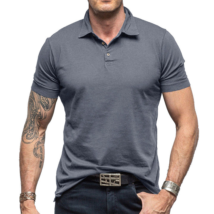Herrer polo t-shirt med sportslig snit og åndbart bomuld Stilla
