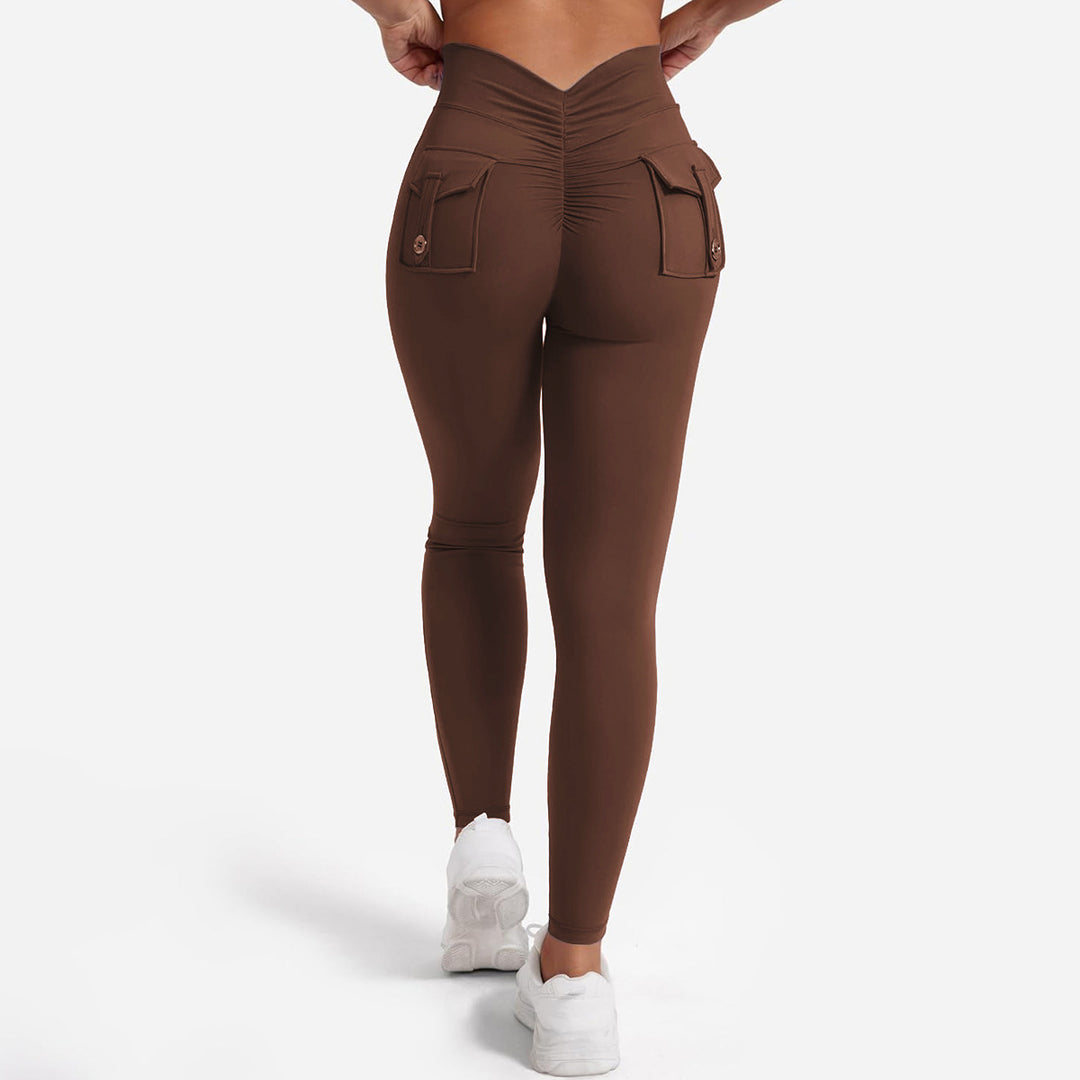 Dame Højtaljede Sportleggings med praktiske lommer Stilla