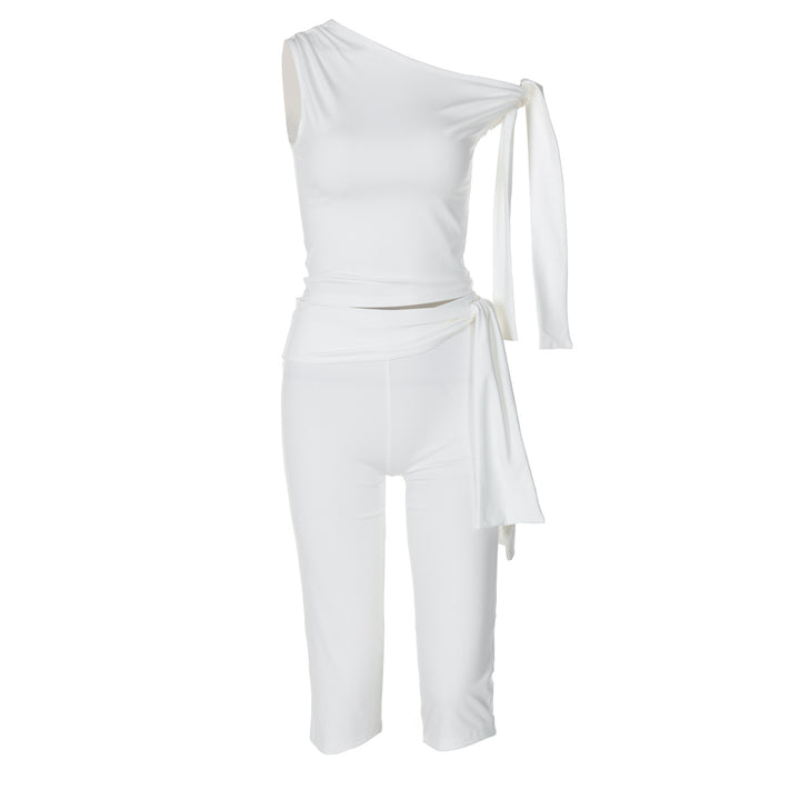 Dame Ensidig Jumpsuit med eksklusive Draperinger Skovae
