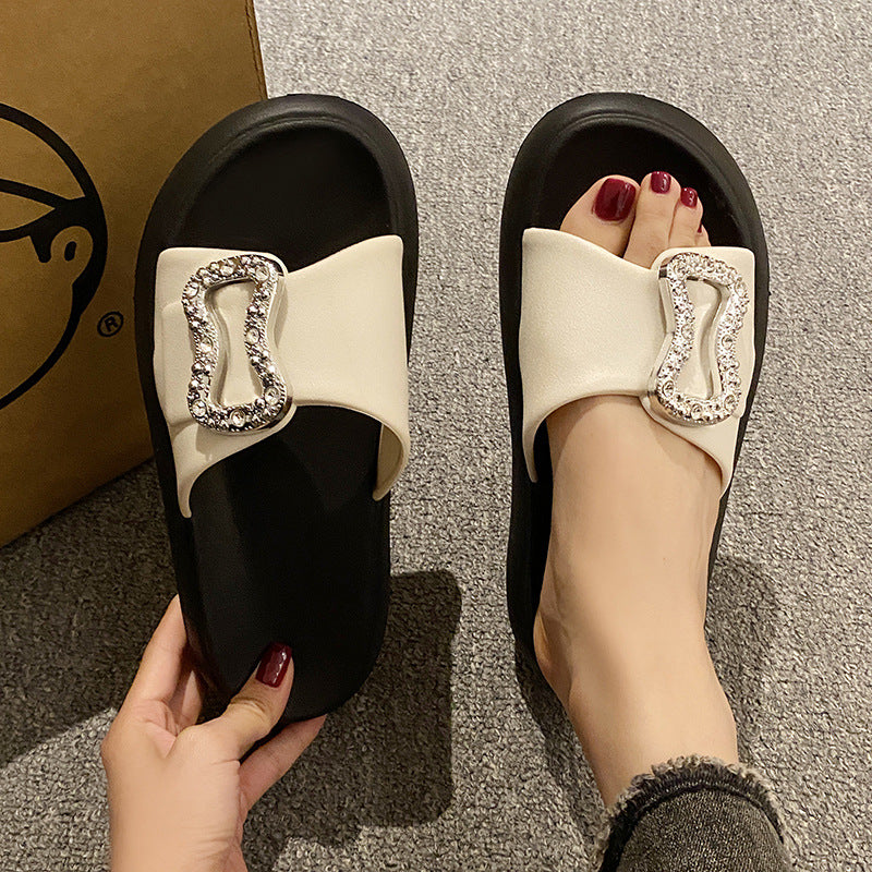 Dame Glamourøse Wellness-Slipper med glitrende detaljer Stilla