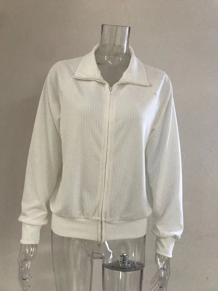 Dame elegant Zip-jakke med hætte Stilla