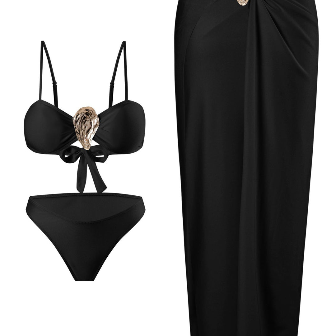 Dame bikini sæt med elegant omslagsskjørt Skovae