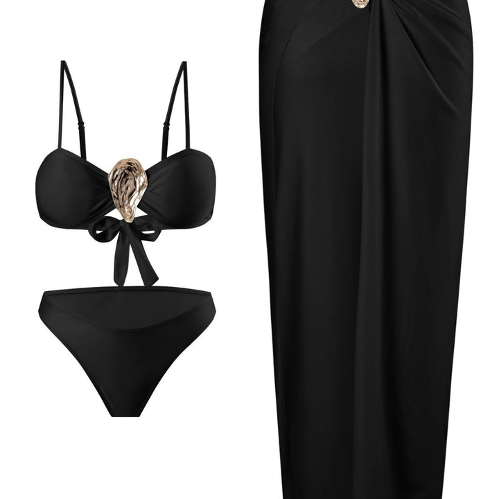 Dame bikini sæt med elegant omslagsskjørt Skovae