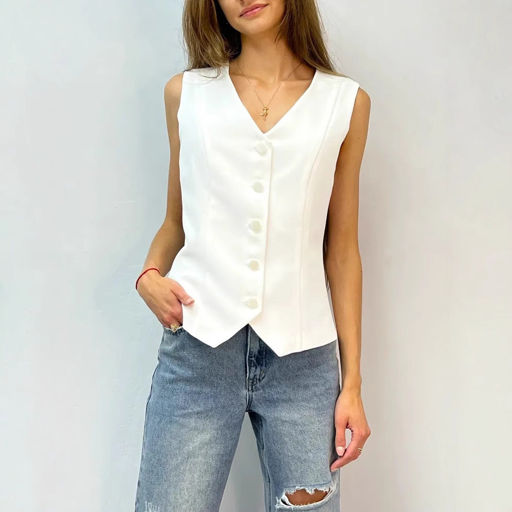 Dame Snedersyede Elegante Vest Stilla