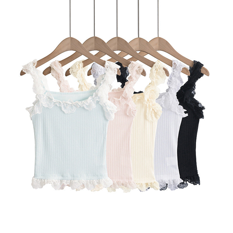 Dame ruffled skjorte med feminin struktur og elastisk bomuldsblanding Stilla