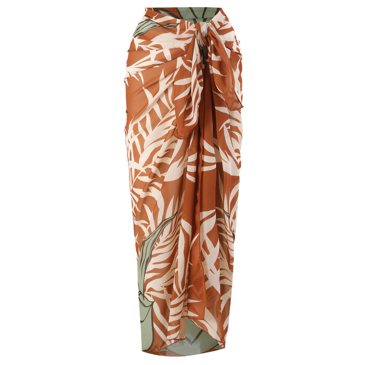 Dame Badetøj i sæt med trendy One-Shoulder Badedragt og casual Wickelskjørt Stilla