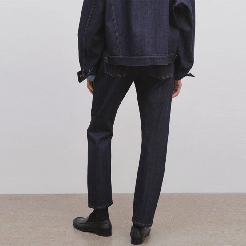 Dame højt skårede jeans i klassisk snit og høj kvalitet denim Stilla