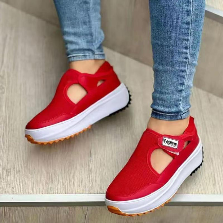 Dame trendy Slip-On sneakers med skridsikker sål og åndbar mesh-overflade Stilla